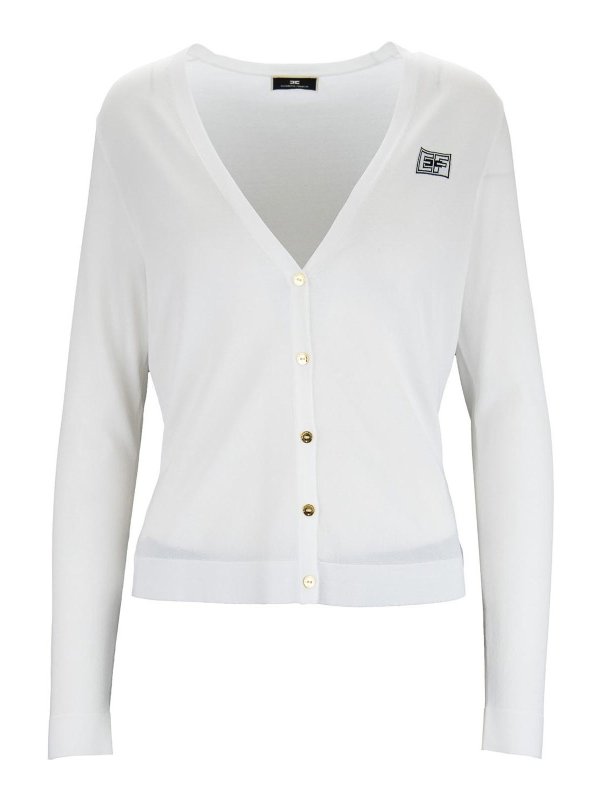 ELISABETTA FRANCHI: カーディガン - カーディガン - クリーム