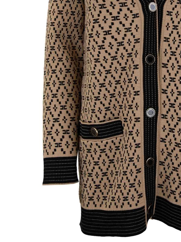 カーディガン - グレイッシュブラウン shop online: ELISABETTA FRANCHI