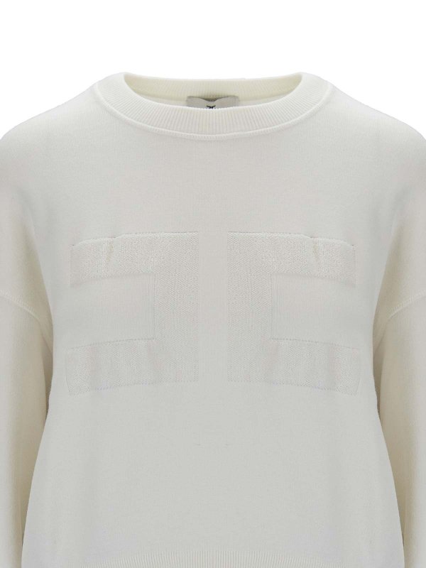 The Best Shops ELISABETTA FRANCHI: スウェット＆セーター - スウェットシャツ/セーター - クリーム