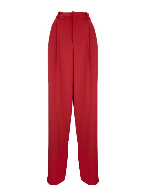 ELISABETTA FRANCHI: カジュアルトラウザー - カジュアルパンツ - 赤