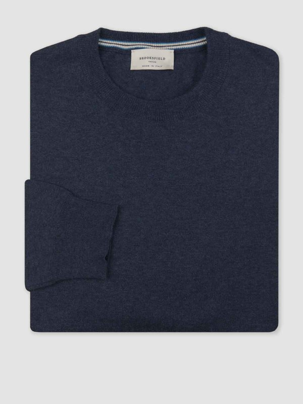 ボートネック - ダークブルー shop online: BROOKSFIELD