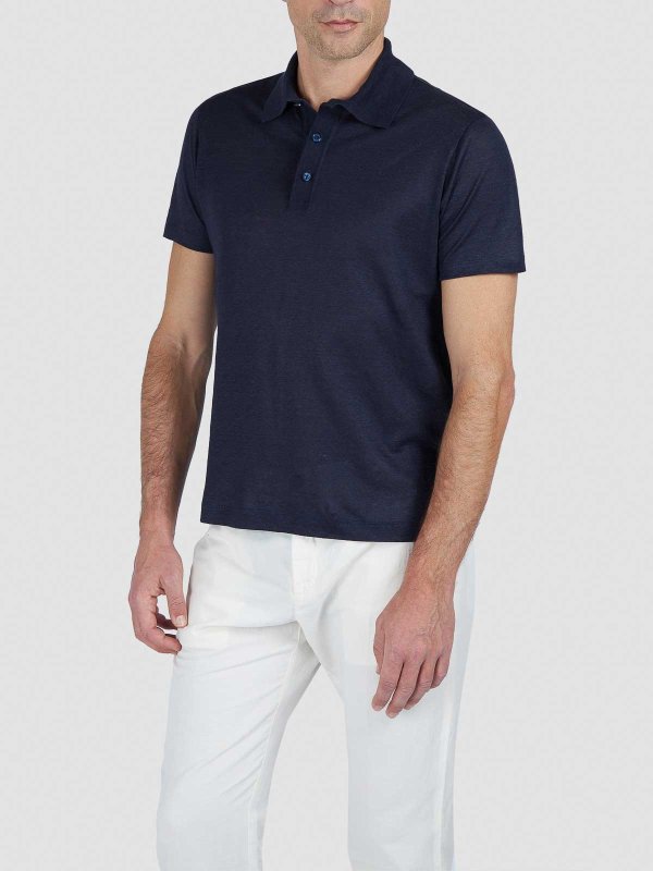 Linen jersey pole shop online: PAUL & SHARK