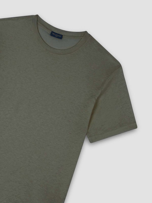 PAUL & SHARK: shirts online - T Shirt In Lino Jersey