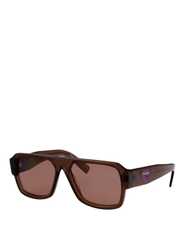 PRADA: Lunettes de soleil online - Lunettes De Soleil - Marron