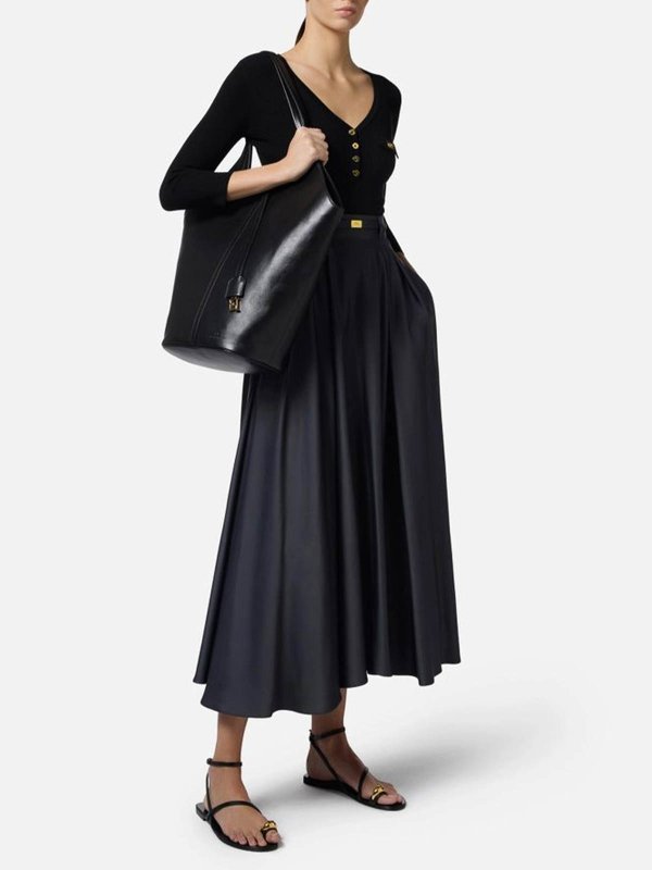 ELISABETTA FRANCHI: クルーネック online - クルーネック - 黒