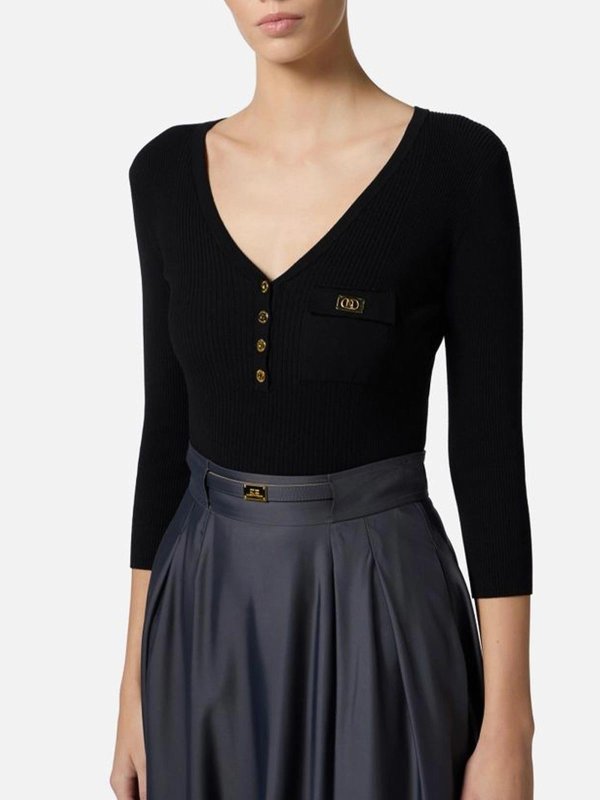 The Best Shops ELISABETTA FRANCHI: クルーネック - クルーネック - 黒