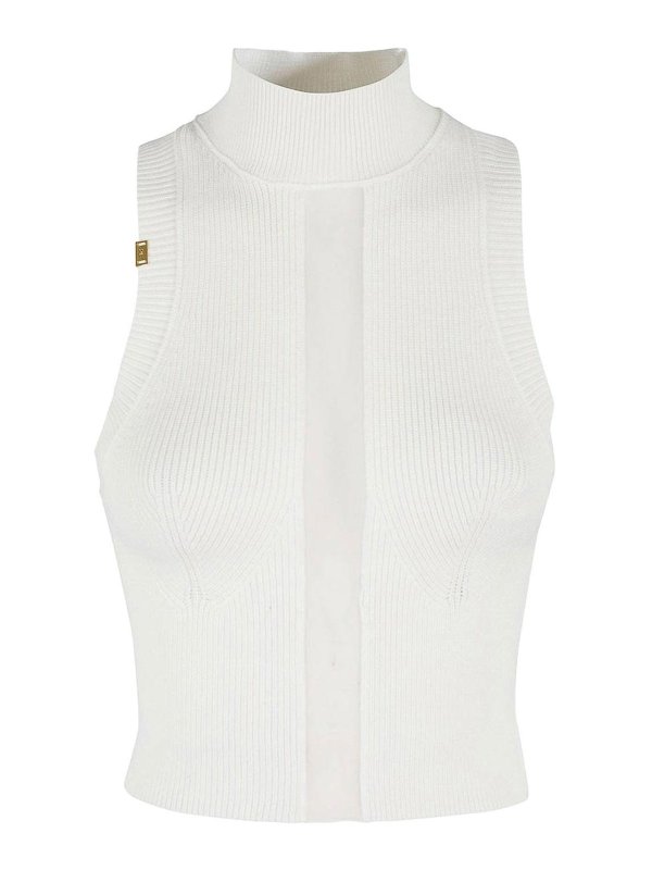 ELISABETTA FRANCHI: Tops und Tank Tops - Top - Weiß