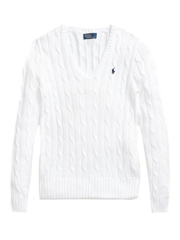 POLO RALPH LAUREN: maglia collo a v - Maglione