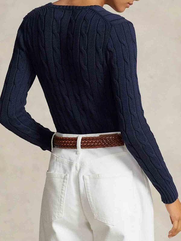 The Best Shops POLO RALPH LAUREN: Strickpullover mit Rundhalsausschnitt - Rundhalspullover - Weiß