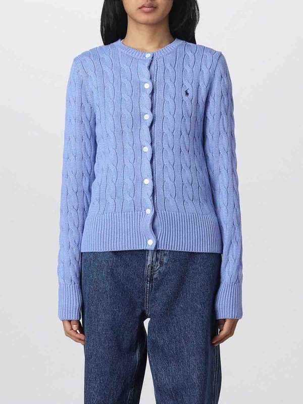 POLO RALPH LAUREN: Cardigans online - Cardigan - Bleu Clair