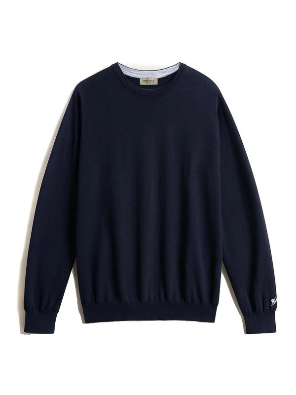 WOOLRICH: Pull col rond - Pull Col Rond - Bleu