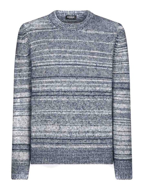 DONDUP: Strickpullover mit Rundhalsausschnitt - Rundhalspullover - Blau