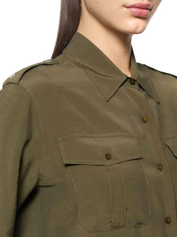 シャツ - 緑 shop online: DONDUP