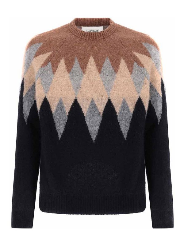 LANEUS: クルーネック - クルーネック - マルチカラー