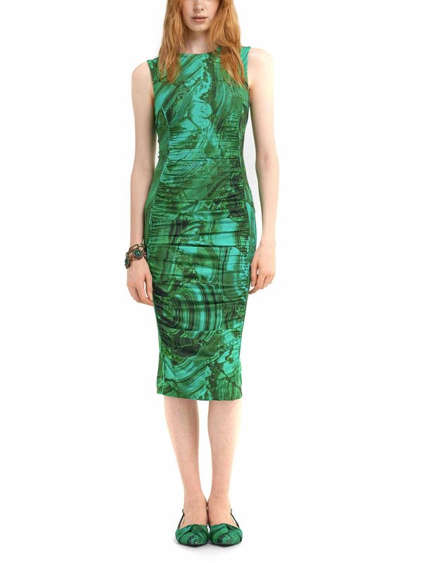 The Best Shops ROBERTO CAVALLI: ニーレングスドレス - 膝丈ドレス - 緑