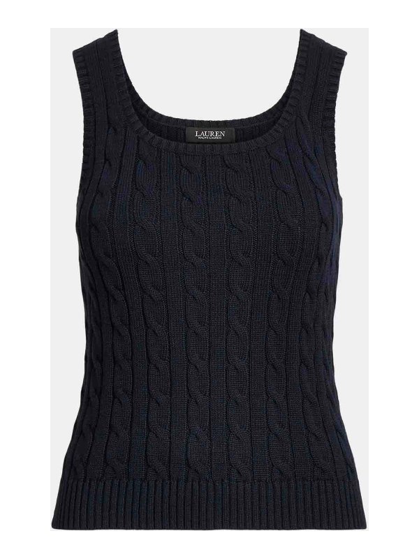 LAUREN RALPH LAUREN: クルーネック - クルーネック - ブルー