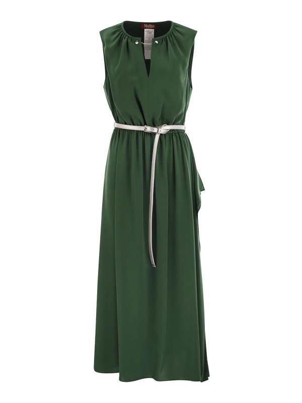 i want a green dress in french Ivy Green Linen Corset Dress main image 1