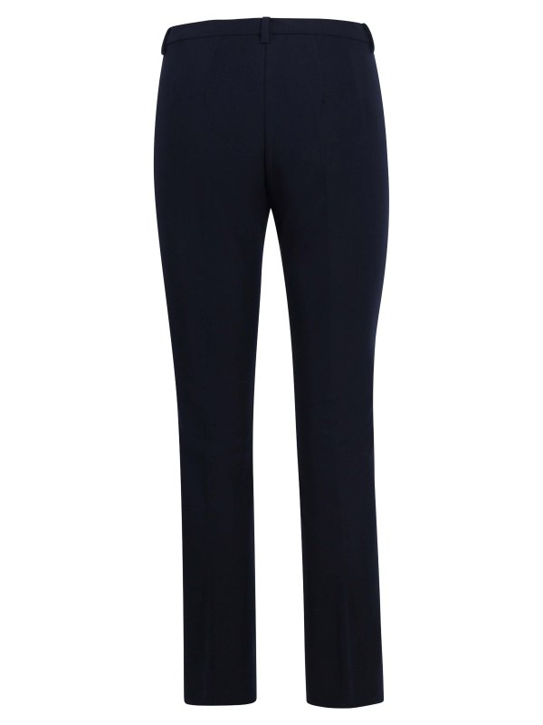 S MAX MARA: casual trousers online - Slim pants in cotton and strack viscose