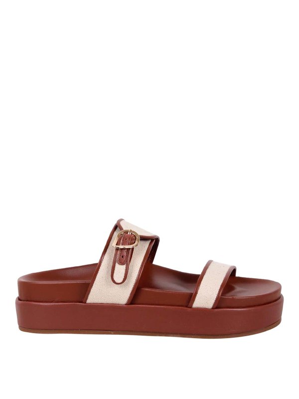 ANCIENT GREEK SANDALS: mules shoes - Sandals with Plateau Tria