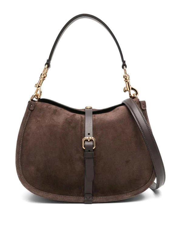 ETRO: borse a tracolla - Borsa Pony Scamosciata Brown