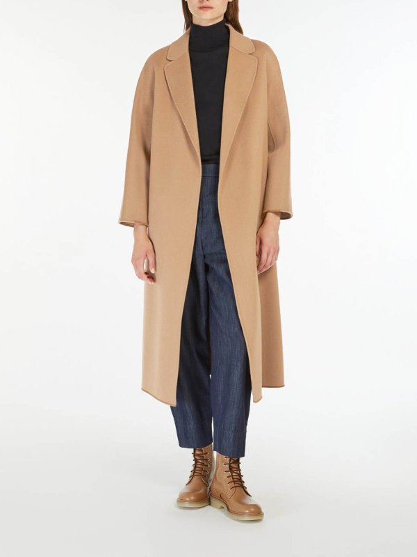S MAX MARA: short coats online - S Max Mara Cappotto Esturia Camel