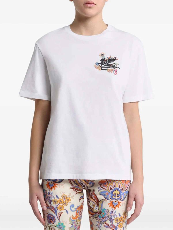 ETRO: t-shirts online - Pegaso Bianco t-shirt
