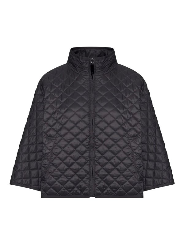 MAX MARA THE CUBE: knee length coats - Delfina Black hood