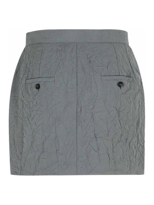 Max Mara: Knee length skirts & Midi online - Abate Grey Virgin Wool Skirt