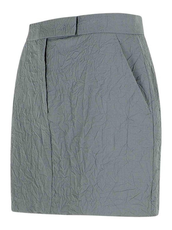 The Best Shops Max Mara: Knee length skirts & Midi - Abate Grey Virgin Wool Skirt
