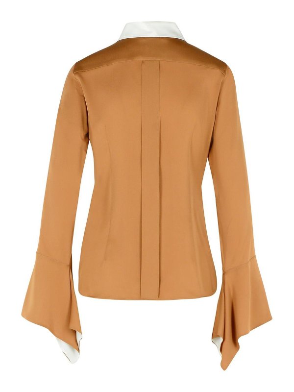 Max Mara: shirts online - Pio Beige Silk Shirt