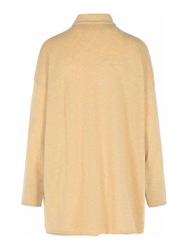 Max Mara: crew necks online - Oder Beige Cashmere Turtleneck Sweater