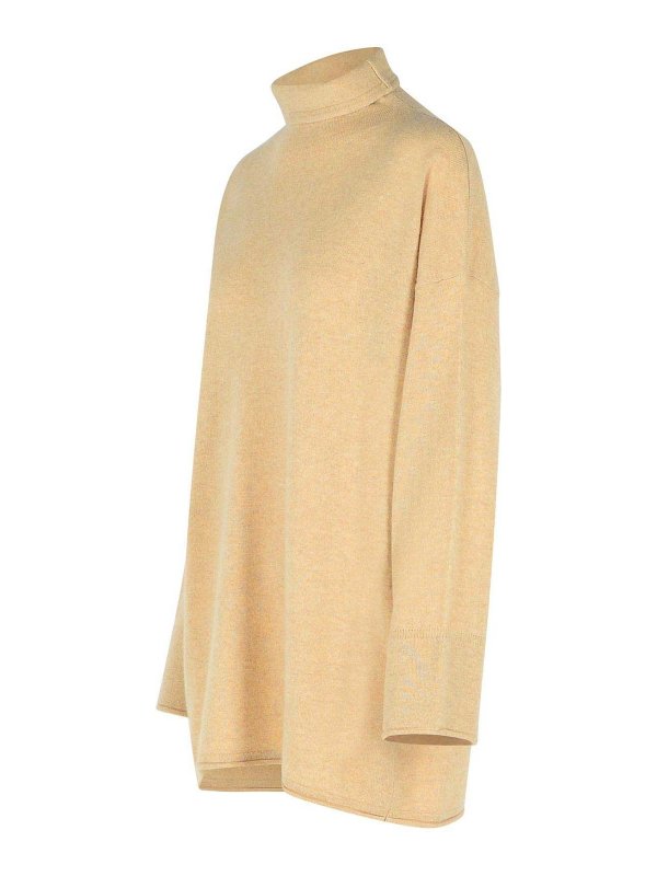 The Best Shops Max Mara: crew necks - Oder Beige Cashmere Turtleneck Sweater