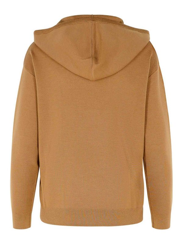 Max Mara: Strickpullover mit Rundhalsausschnitt online - Rundhalspullover - Beige