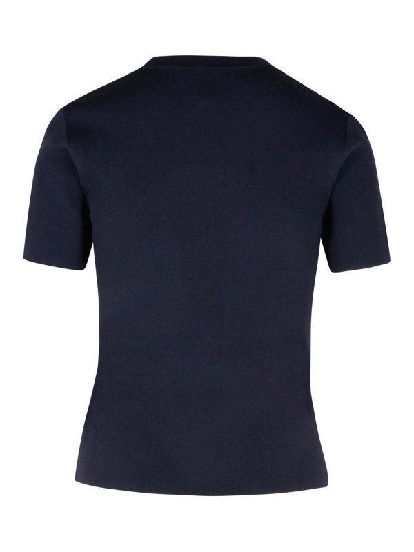 Max Mara: t-shirts online - Segale Black Viscose Blend T-Shirt