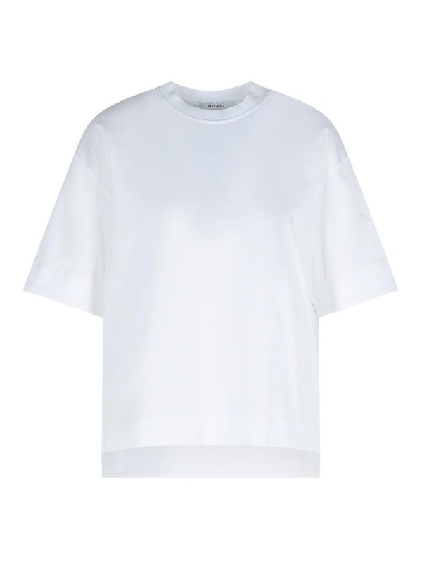 Max Mara: t-shirts - Estella White Cotton T-Shirt