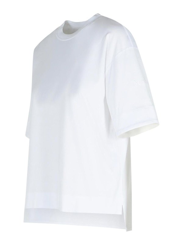 The Best Shops Max Mara: t-shirts - Estella White Cotton T-Shirt