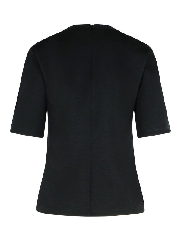 Max Mara: t-shirts online - Peter Black Wool T-Shirt