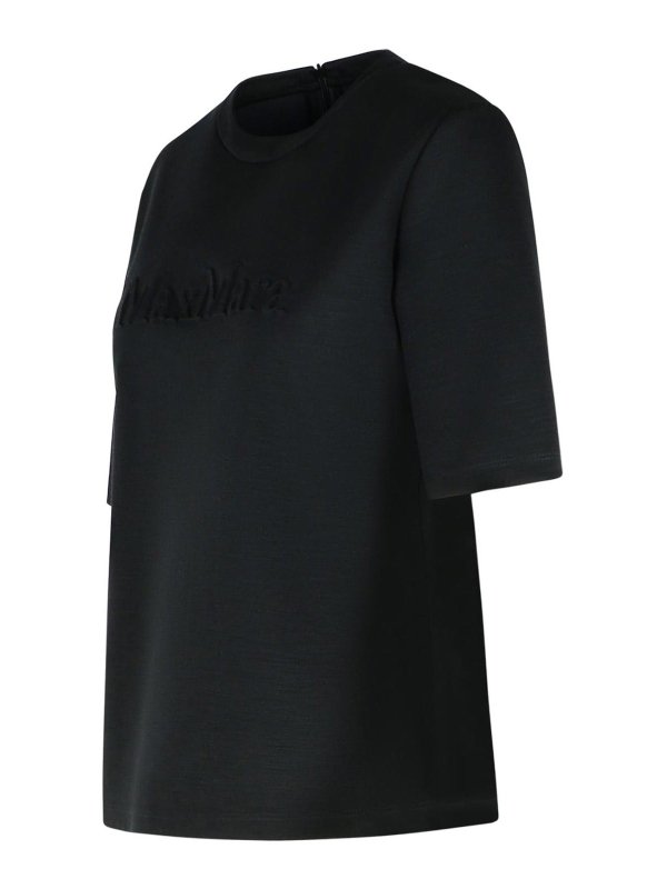 The Best Shops Max Mara: t-shirts - Peter Black Wool T-Shirt