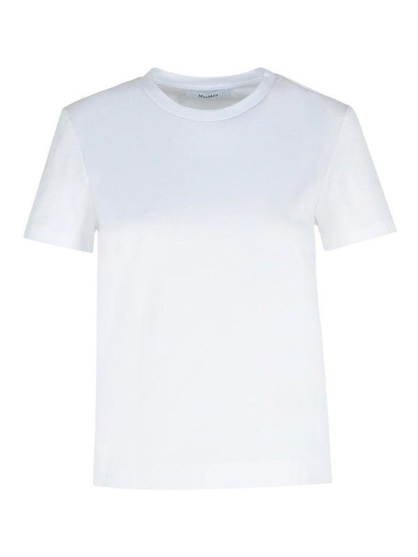 Max Mara: t-shirts - Nernia White Cotton T-Shirt