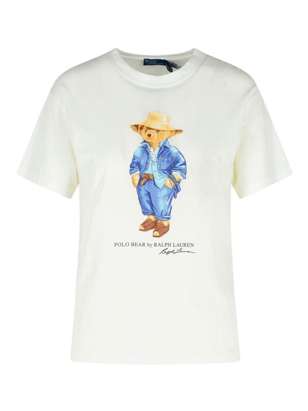 POLO RALPH LAUREN: t-shirts - White Cotton T-Shirt