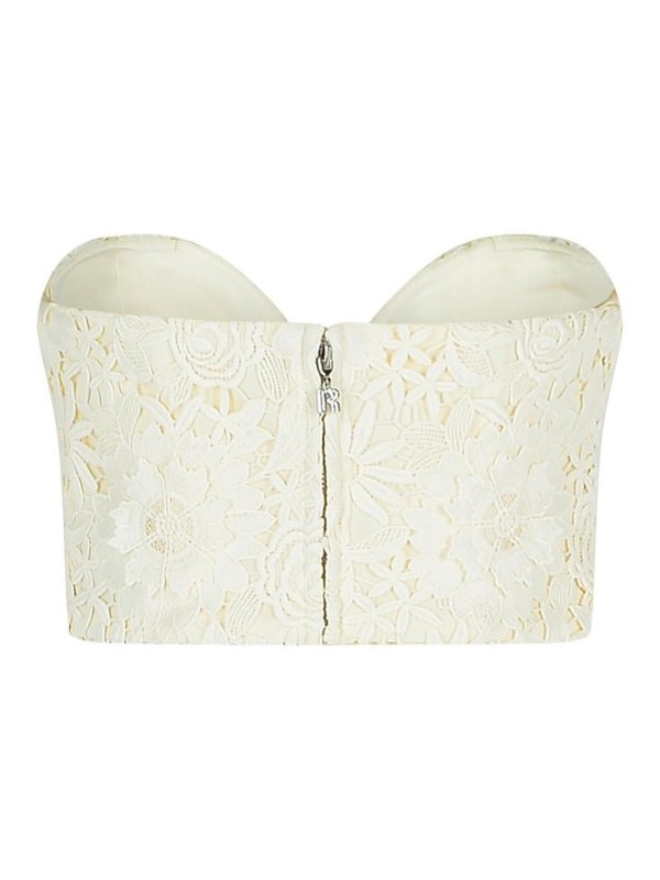 ROTATE Birger Christensen: Tops & Tank tops online - 3D White Polyester Corset