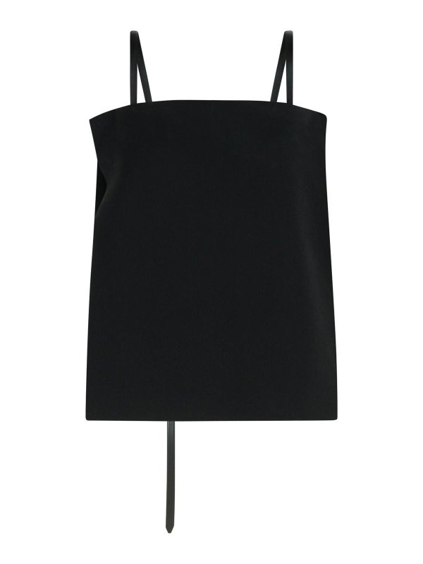 SPORTMAX: Knee length skirts & Midi - Black Viscose Skirt