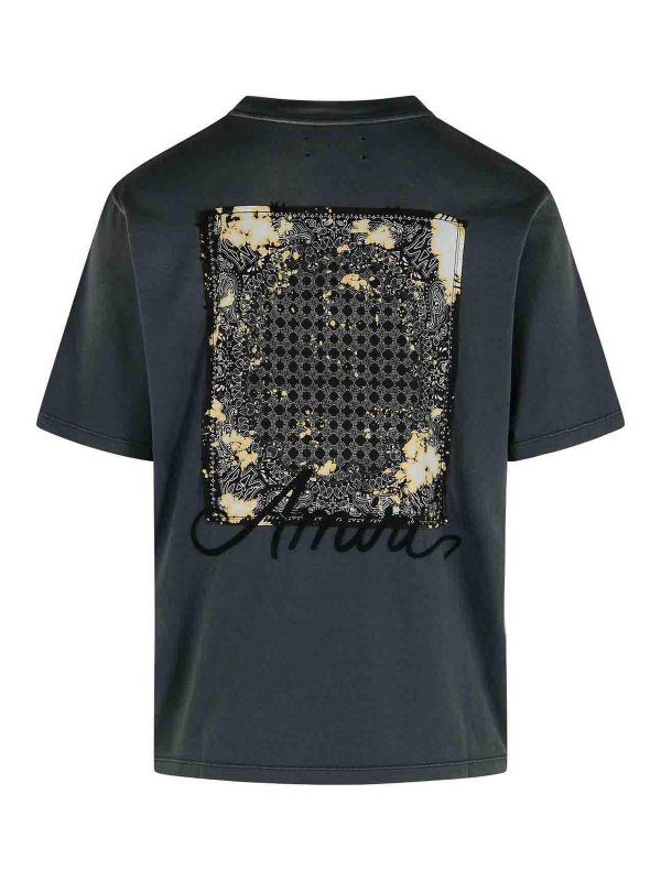 AMIRI: t-shirts online - Bandana Black Cotton T-Shirt