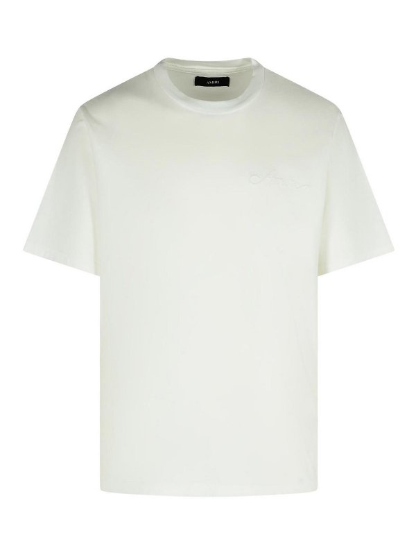 AMIRI: t-shirts - Bandana White Cotton T-Shirt
