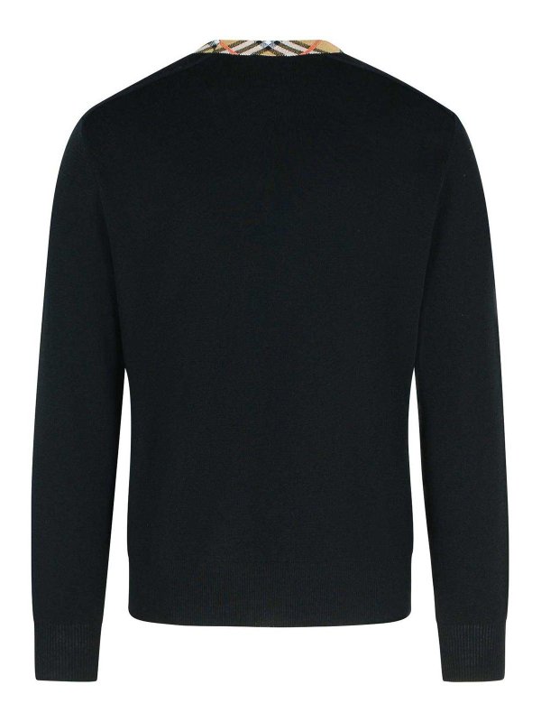 BURBERRY: maglia collo rotondo online - Maglione di lana nera di Michael