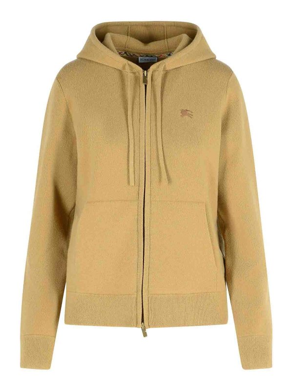BURBERRY: Sweatshirts & Sweaters - Flax Cashmere Blend Sweatshirt