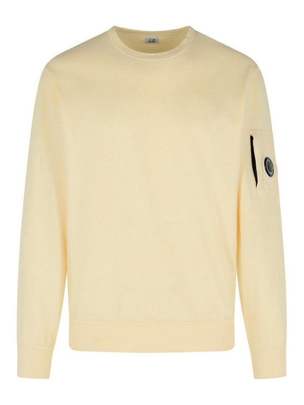 C.P. COMPANY: Sweatshirts & Sweaters - Sand-Colored Cotton Sweatshirt