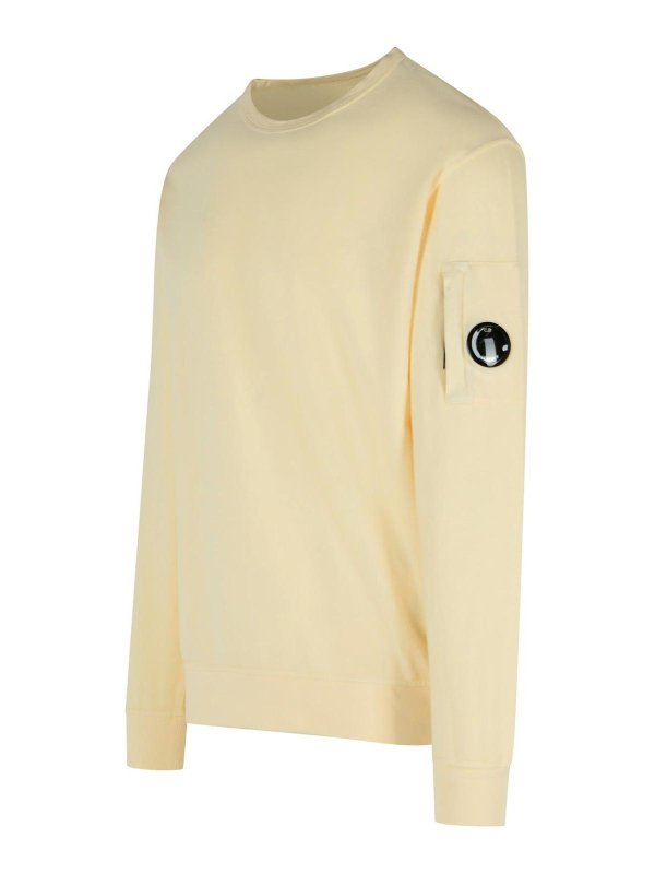 The Best Shops C.P. COMPANY: Sweatshirts & Sweaters - Sand-Colored Cotton Sweatshirt