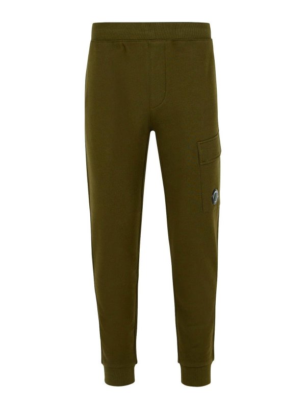 C.P. COMPANY: casual trousers - Jogger Green Cotton Pants