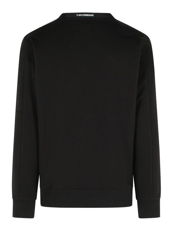 C.P. COMPANY: Felpe e maglie online - Felpa di cotone nero rialzata